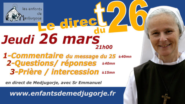 Direct 26 Mars- Medjugorje