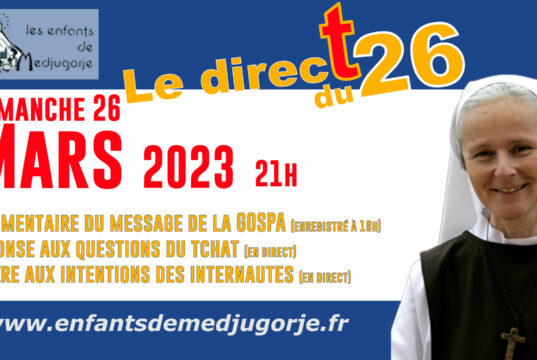 message du 25 mars par soeur emmanuelle de medjugorje