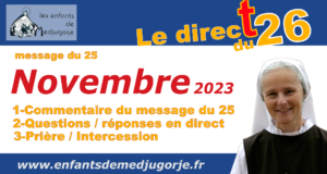 Message du 25 novembre 2023 commentaire