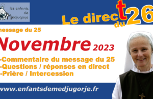 Message du 25 novembre 2023 commentaire