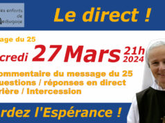 Message du 27 mars