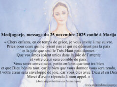 Medjugorje, message du 25 novembre 2025 confié à Marija