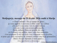 Medjugorje, message du 25 janvier 2026 confié à Marija