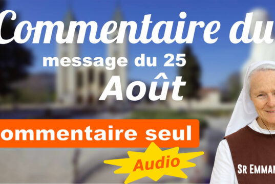 Commentaire du message d'Aout 2026