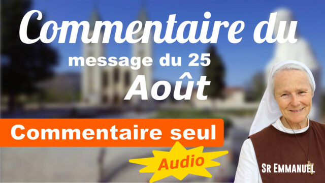 Commentaire du message d'Aout 2026