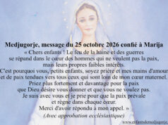 Medjugorje, message du 25 octobre 2026 confié à Marija